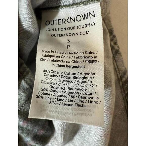 Outerknown Organic Cotton & Linen Plaid Light Flannel L/S Shirt Small - Picture 4 of 6